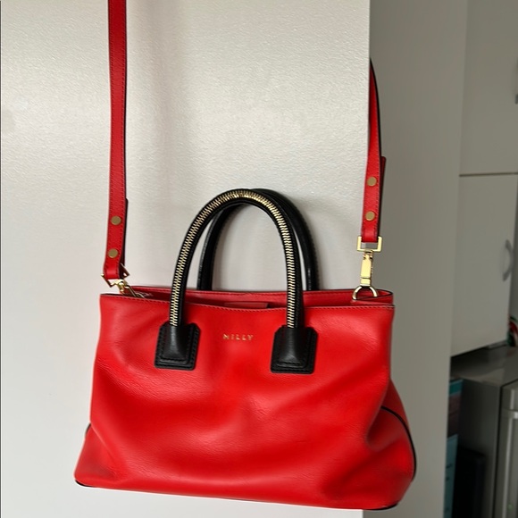 Milly Red Leather Handbag - Picture 5 of 5